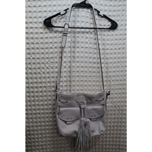 Aimee Kestenberg Leather Bucket Crossbody Bag Fly With Me Cloud